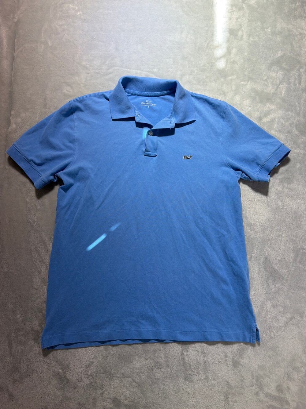 Vineyard Vines Men's Edgartown Pique Polo Shirt – Light Blue Stretch
